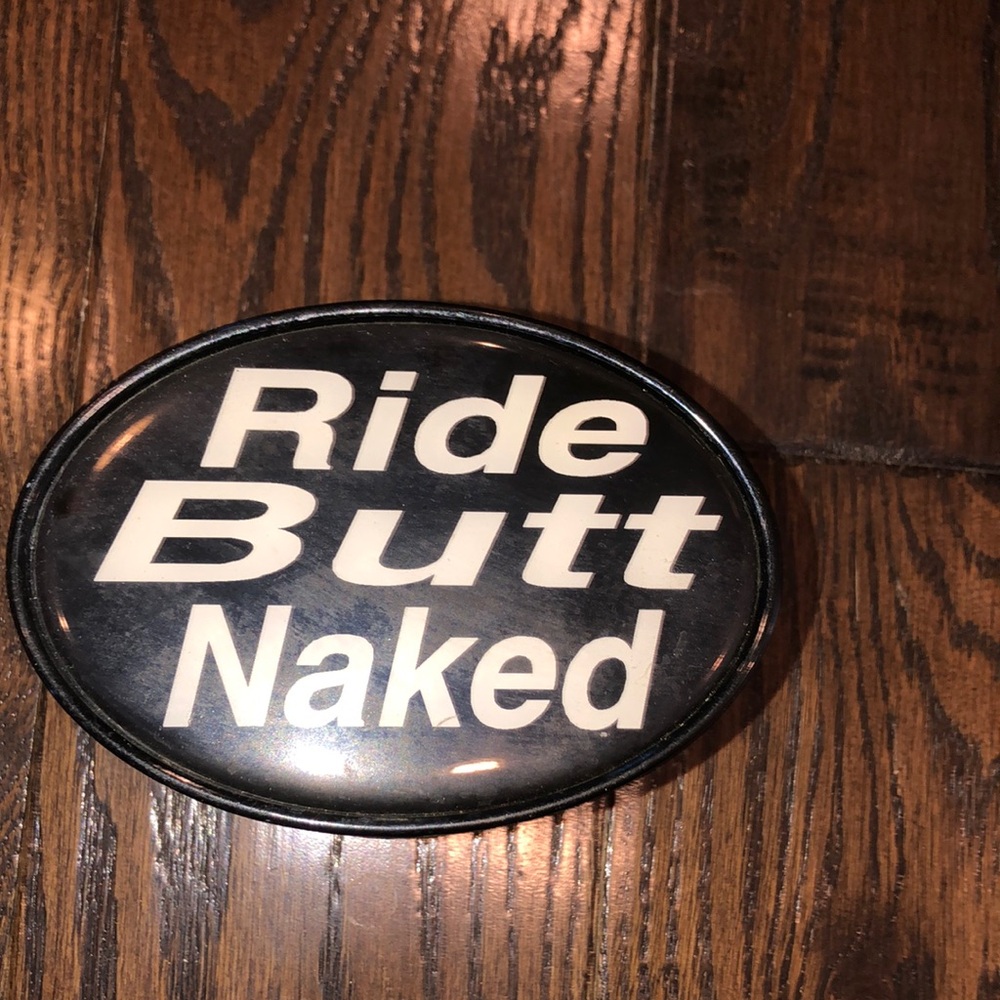 Ride butt naked trailer hitch cover
